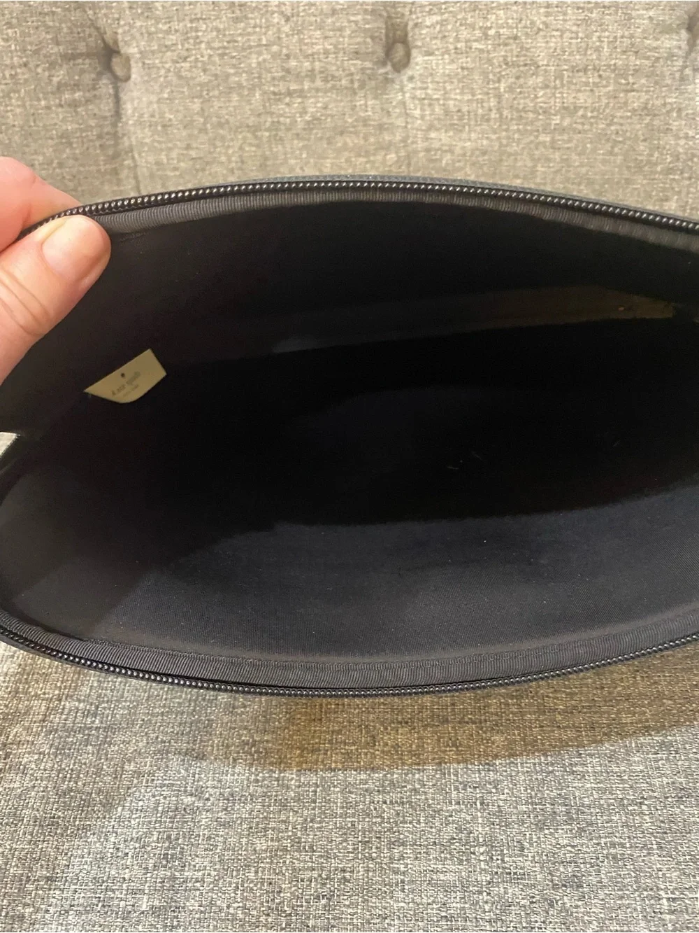 Kate Spade Black Quilted Laptop Case Size 14”X 10.5”
